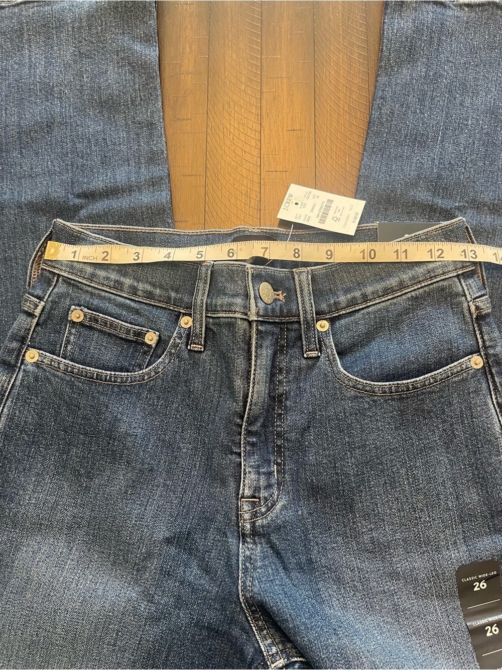 J. Crew NWT Women Classic Blue Wide-Leg Jeans sz26 CO136 - Picture 5 of 11